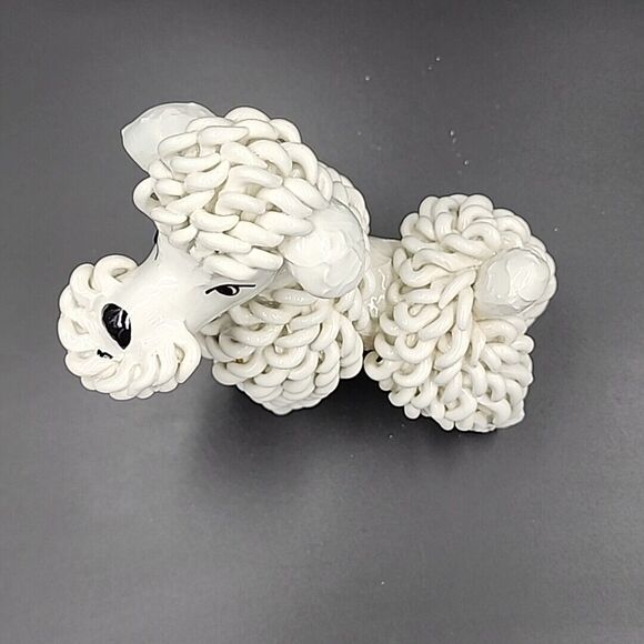 VTG Spaghetti Art French Male Poodle Dog Ceramic MCM Italy Anthropomorphic - Picture 11 of 12
